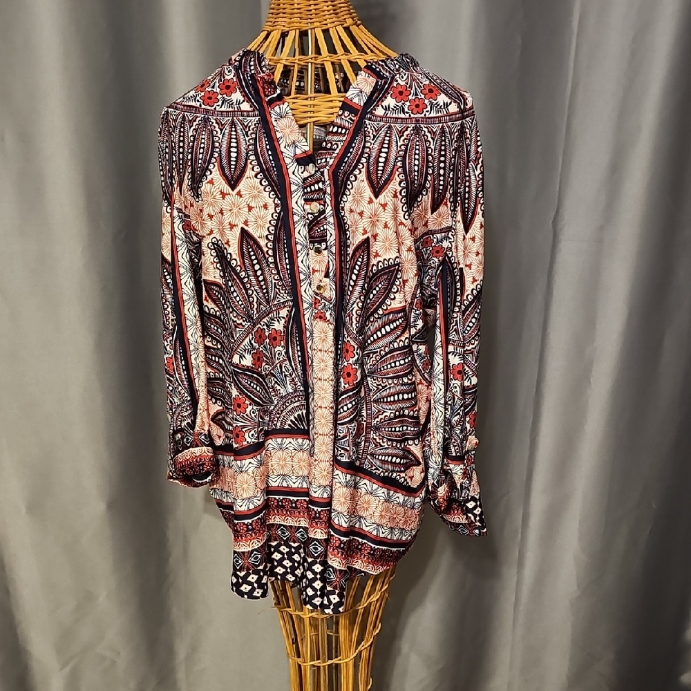 Ava & Grace Vibrant Patterned Top